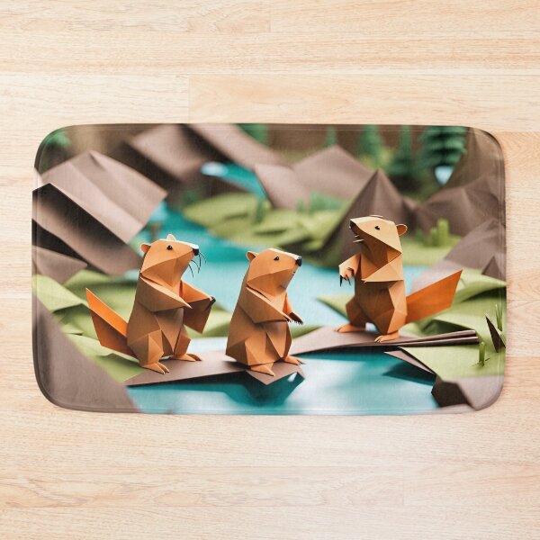 Item preview, Origami Art - Dams and Driftwood: Beavers at Play designed and sold by ArtfulFolds.