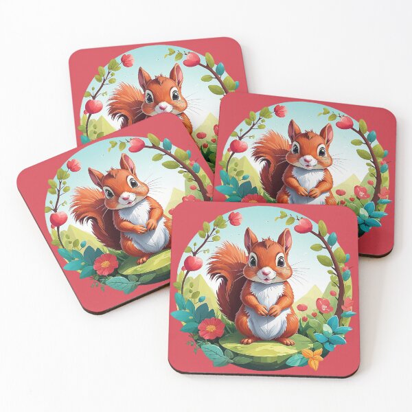 Item preview, Heartwarming squirrel: round design in natural splendor designed and sold by Minpadesign.
