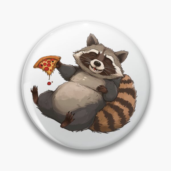 Item preview, Trash Panda Pin Cute Lazy Racoon designed and sold by RSRS Shop.