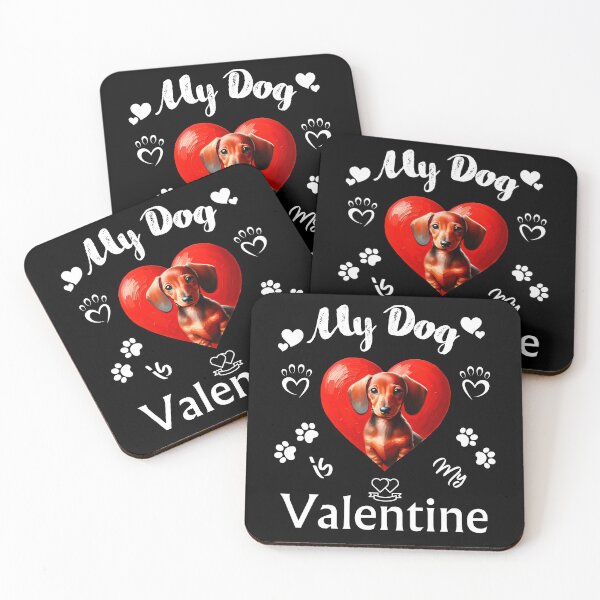 Item preview, My Dachshund is my Valentine | Doxie Oil painting Art designed and sold by TheMostLikely.
