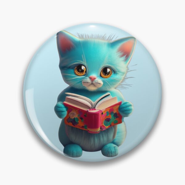 Item preview, Cute Blue Cat With Book Cute Cat Reading Book Funny Gifts For Cat Lovers Funny Gifts For Book Lovers Book Girly designed and sold by MatthewViews.