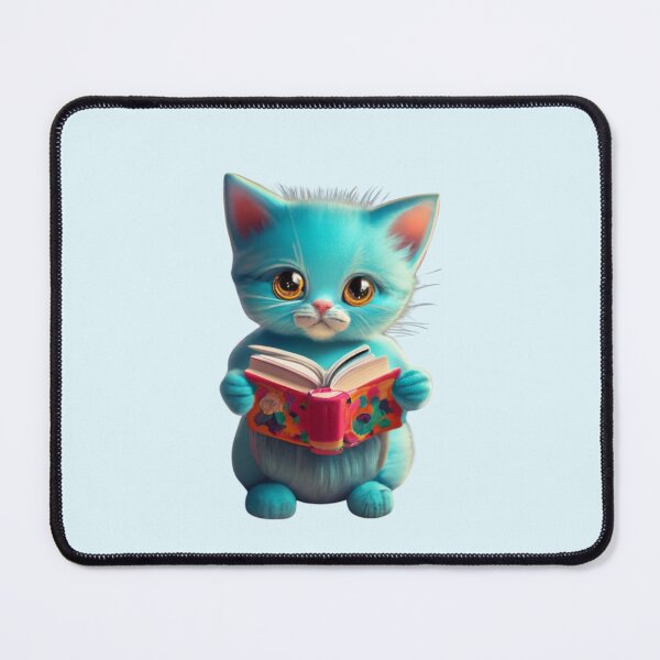 Item preview, Cute Blue Cat With Book Cute Cat Reading Book Funny Gifts For Cat Lovers Funny Gifts For Book Lovers Book Girly designed and sold by MatthewViews.