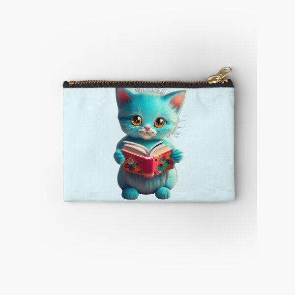 Item preview, Cute Blue Cat With Book Cute Cat Reading Book Funny Gifts For Cat Lovers Funny Gifts For Book Lovers Book Girly designed and sold by MatthewViews.