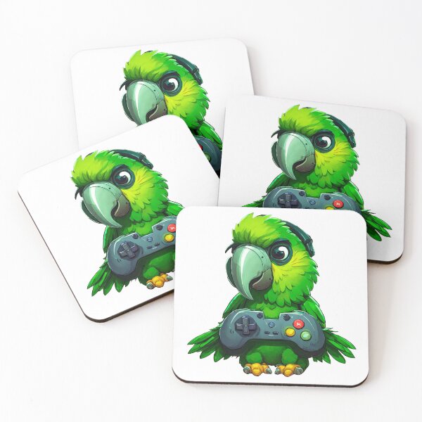 Item preview, Funny Gamer Amazon Parrot - Gamming Parrot  designed and sold by Cyrensea.