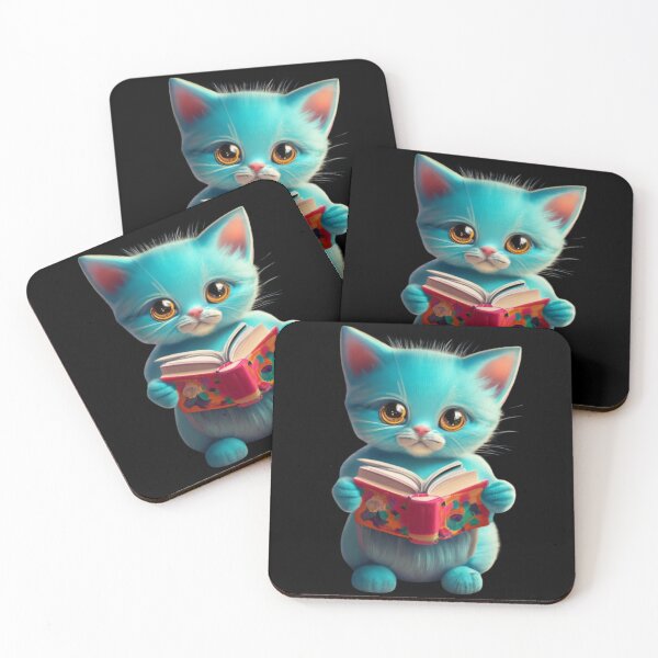 Item preview, Cute Blue Cat With Book Cute Cat Reading Book Funny Gifts For Cat Lovers Funny Gifts For Book Lovers Book Girly designed and sold by MatthewViews.