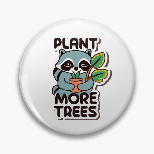 Item preview, Raccoon Paws & Plant - Plant More Trees Eco Sticker designed and sold by NiftyWrx.