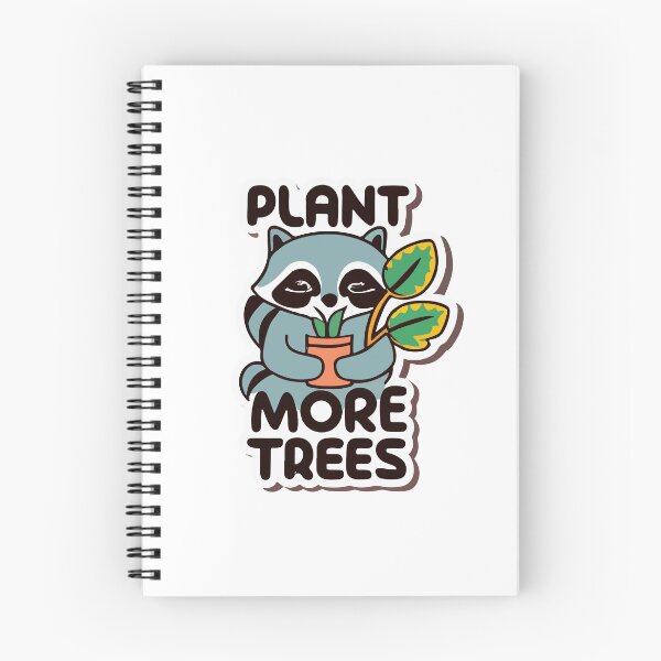 Item preview, Raccoon Paws & Plant - Plant More Trees Eco Sticker designed and sold by NiftyWrx.
