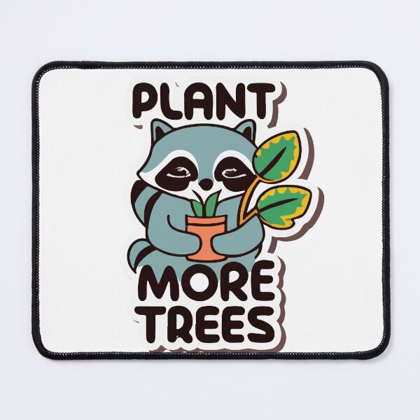 Item preview, Raccoon Paws & Plant - Plant More Trees Eco Sticker designed and sold by NiftyWrx.