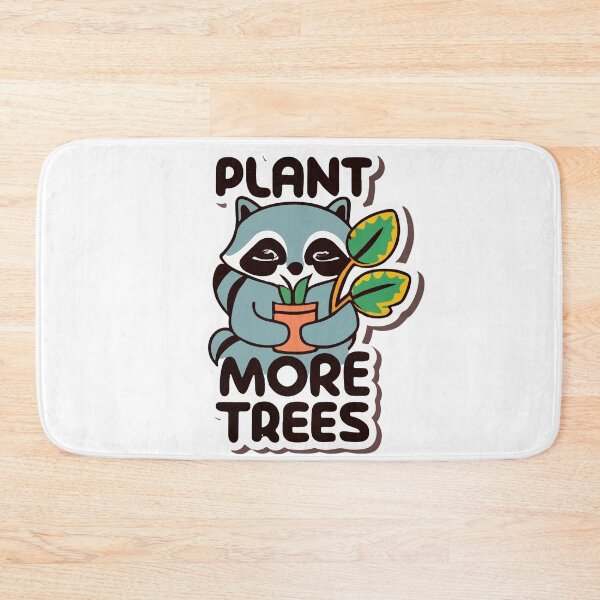 Item preview, Raccoon Paws & Plant - Plant More Trees Eco Sticker designed and sold by NiftyWrx.
