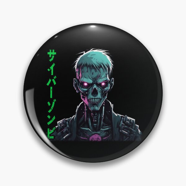 Item preview, Cyber-Zombie Kanji, Gaunt Undead Cyberpunk designed and sold by Burn-Ego.