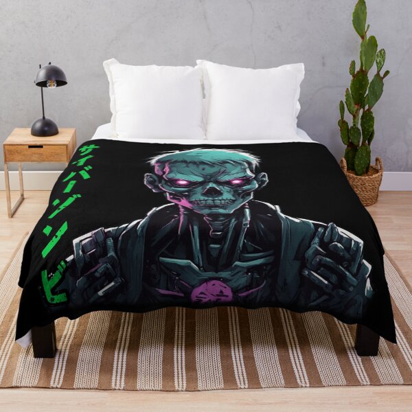 Item preview, Cyber-Zombie Kanji, Gaunt Undead Cyberpunk designed and sold by Burn-Ego.