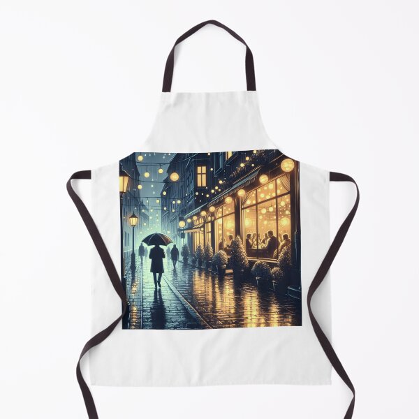 Item preview, Solace in Shadows | Cozy City Street, Raining, Pastel Art designed and sold by InkFlugel.