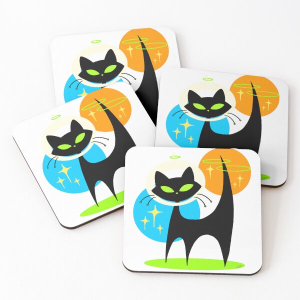 Item preview, Space Cat - Black Cat Design (TPS) designed and sold by TrashPandaShop.