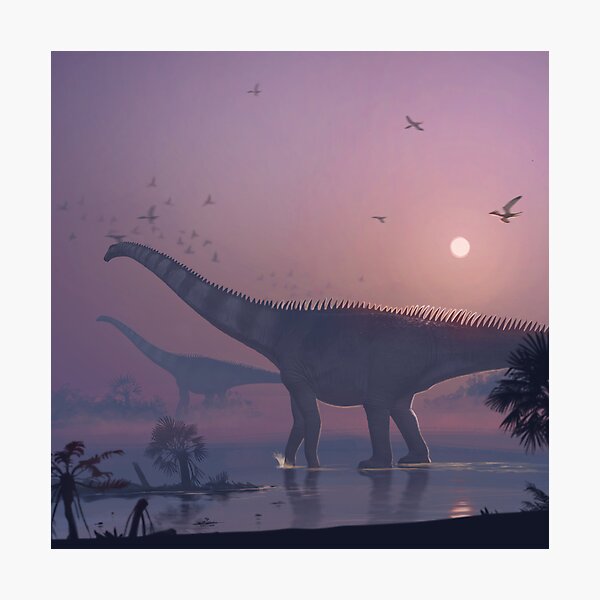 Item preview, Diplodocus on floodplain  designed and sold by Paleo-parallax.