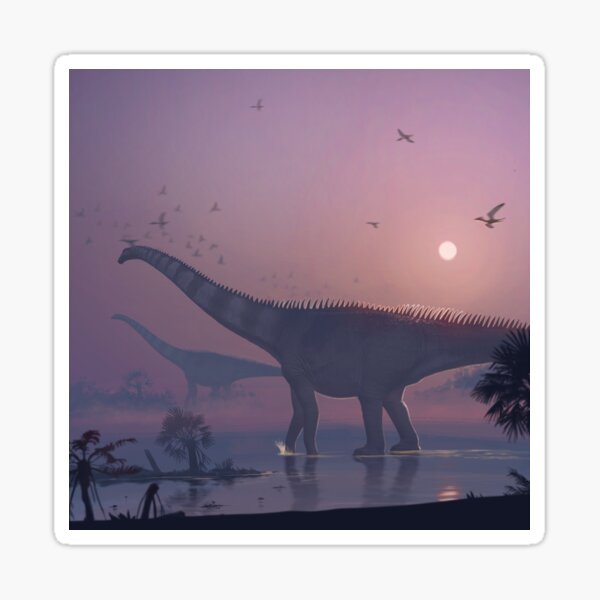 Item preview, Diplodocus on floodplain  designed and sold by Paleo-parallax.