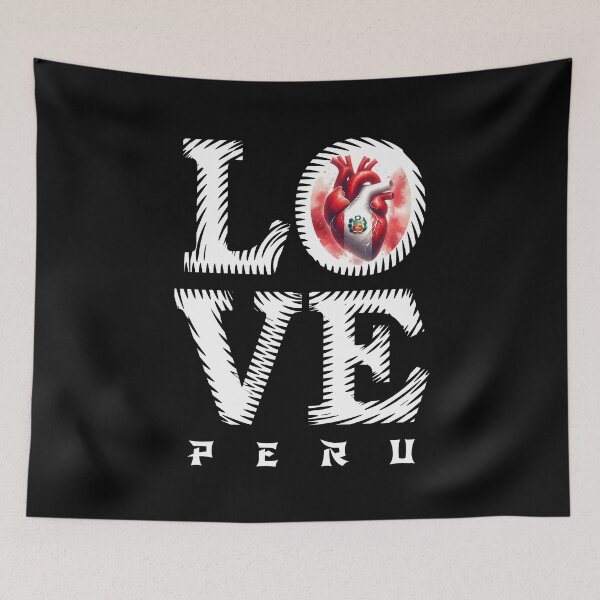 Item preview, I Love Peru Heart Flag designed and sold by SambaStyles.
