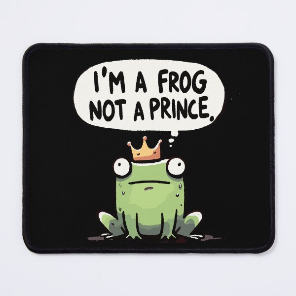 Item preview, I am a frog not a prince crown frog designed and sold by DoodleDashShop.