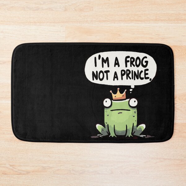 Item preview, I am a frog not a prince crown frog designed and sold by DoodleDashShop.