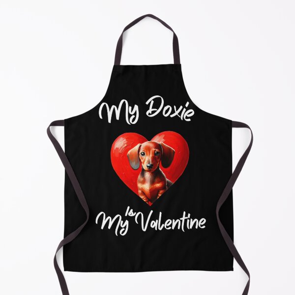 Item preview, My Dachshund is my Valentine | Doxie Oil painting Art designed and sold by TheMostLikely.