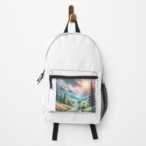 Item preview, Natures Balance | Beautiful Pastel Sun and Rain Landscape designed and sold by InkFlugel.