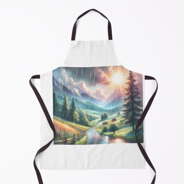 Item preview, Natures Balance | Beautiful Pastel Sun and Rain Landscape designed and sold by InkFlugel.