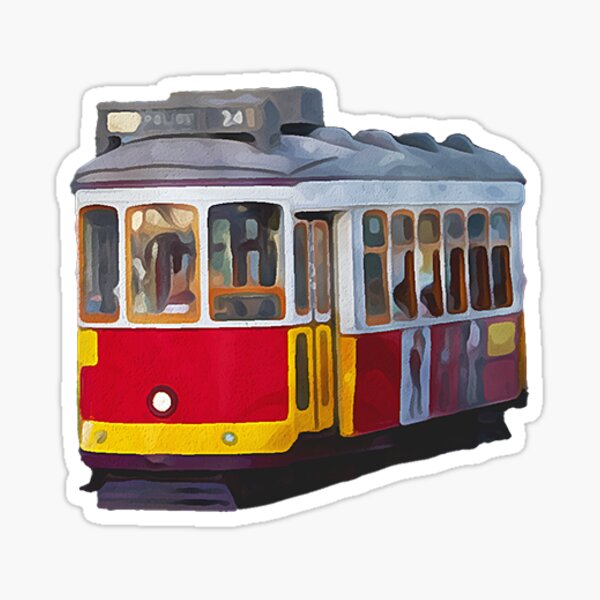 Artikel-Vorschau von Historische Straßenbahn in Lissabon in Aquarell, designt und verkauft von Intermundium.