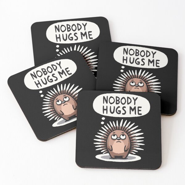 Item preview, Nobody hugs me Hedgehog designed and sold by DoodleDashShop.