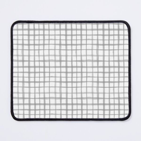 Item preview, White Grey Plaid / gingham || geometric square grid designed and sold by wordznart.