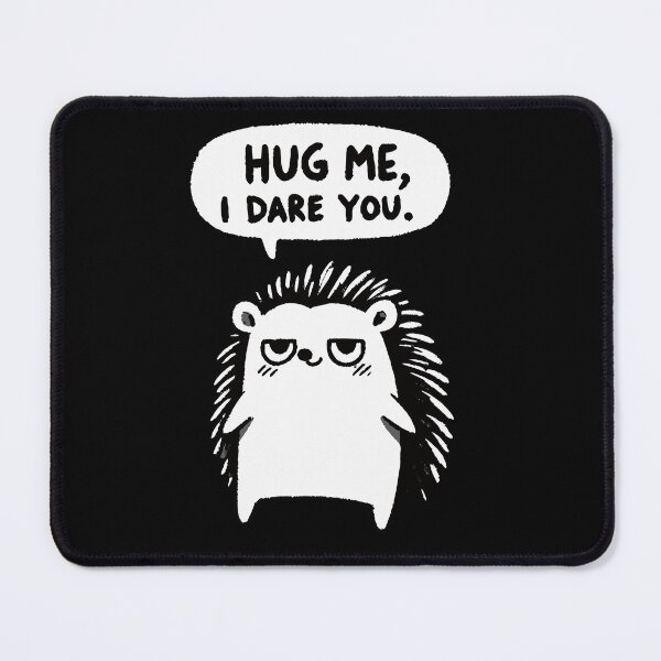 Item preview, Hug me I dare you Hedgehog designed and sold by DoodleDashShop.