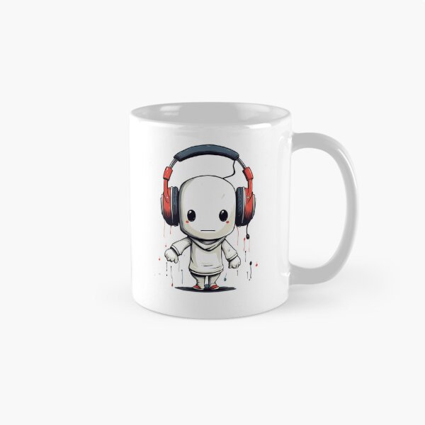 Item preview,  Cartoon with music headphones on designed and sold by Linework Studio.