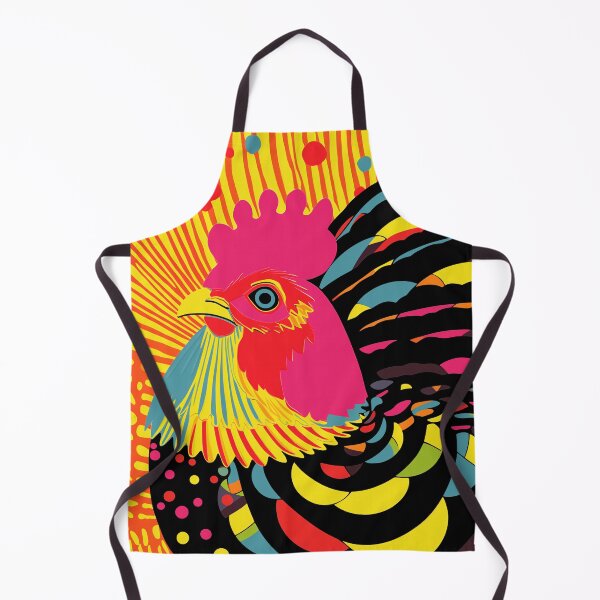 Item preview, Rooster Electric Red Yellow Colorful designed and sold by EnchantArtCo.