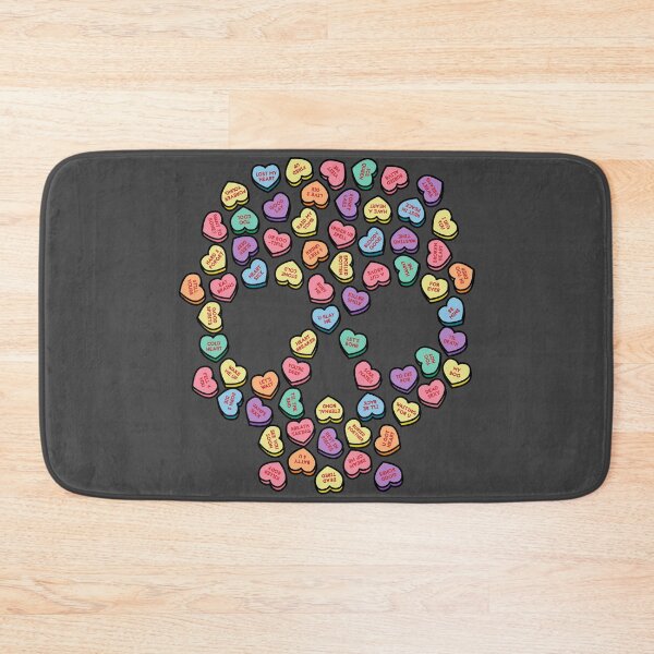 Item preview, Death By Candy Valentine's Day Hearts Skull  designed and sold by vonplatypus.