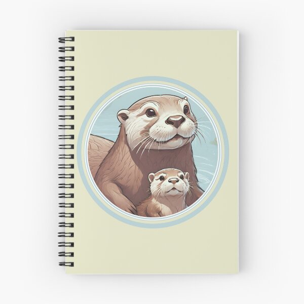 Item preview, Otters - Mother And Sea Pup Swimming designed and sold by LittleGnomad.