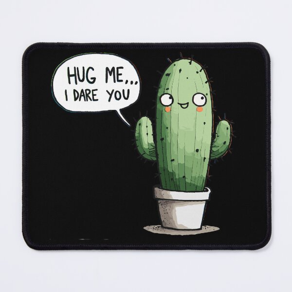 Item preview, Hug me I dare you Cactus designed and sold by DoodleDashShop.