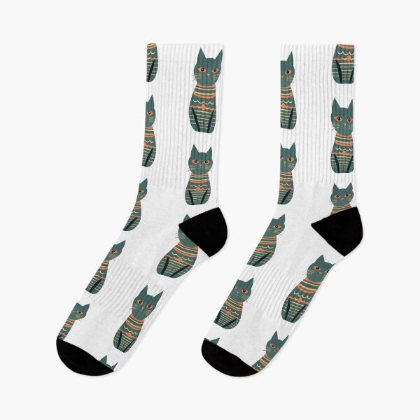 Item preview, Abstract Retro Dark Cyan Cat designed and sold by MaateoDesign.