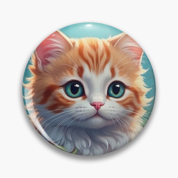 Item preview, Sunlit Whispers: Yellow Cat with Sapphire Eyes designed and sold by SCBlend.