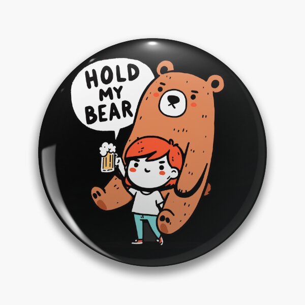 Artikelvorschau, Hold my Bear Beer Girl entworfen und verkauft von DoodleDashShop.