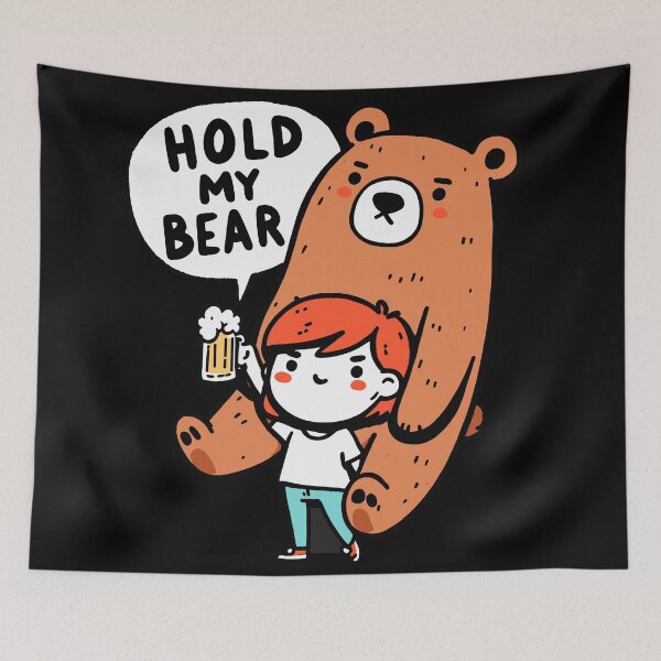 Item preview, Hold my Bear Beer Girl designed and sold by DoodleDashShop.