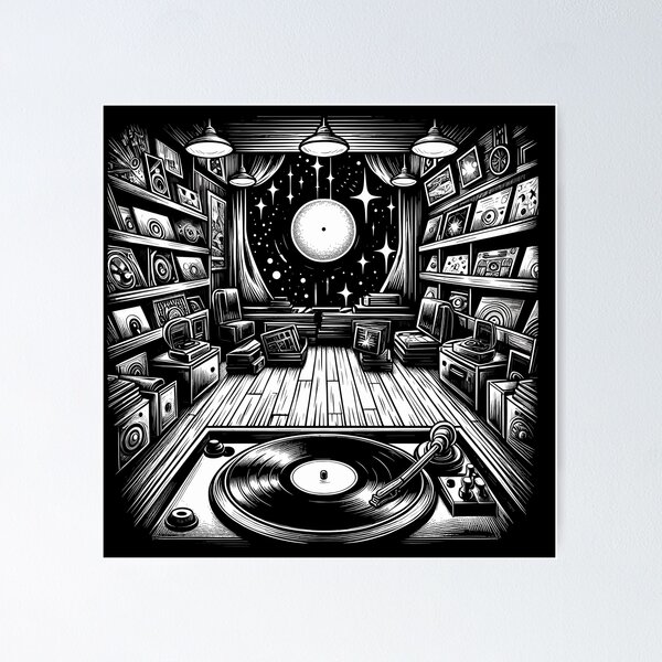 Item preview, Record shop designed and sold by OldSchoolRetro.