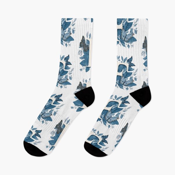 Item preview, Letter F in blue with butterflies designed and sold by Shinery2023.