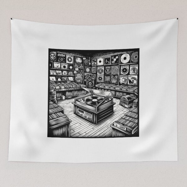 Item preview, Record shop designed and sold by OldSchoolRetro.