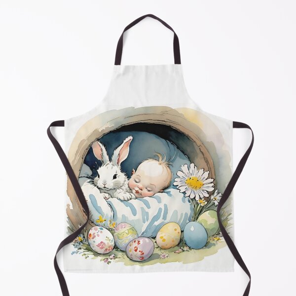 Item preview, Happy Easter - cute baby and bunny , Easter eggs and flowers V28 designed and sold by DreamingAwake1.