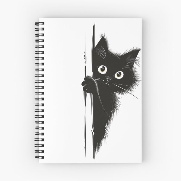 Item preview, Sneaky Black Cat, Hiding Black Cat, Peeking Black Cat designed and sold by GoverArt.
