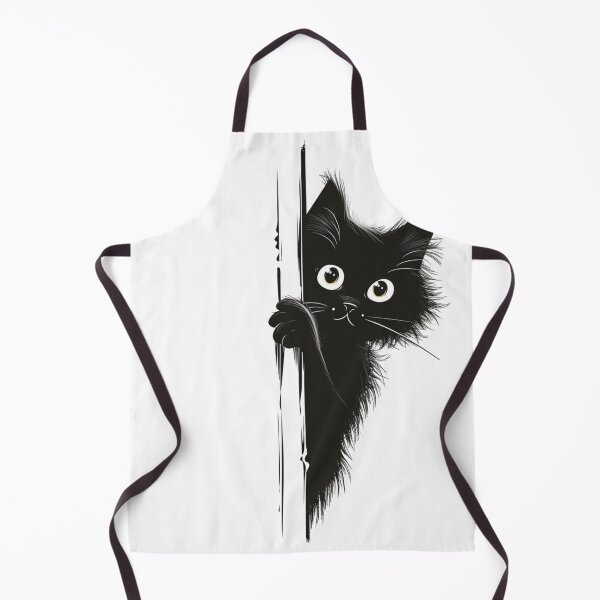 Item preview, Sneaky Black Cat, Hiding Black Cat, Peeking Black Cat designed and sold by GoverArt.