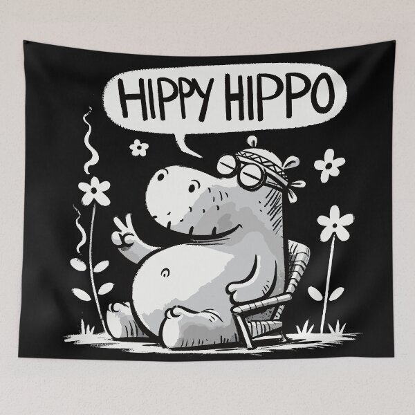 Item preview, Hippy Hippo Hippotatamus designed and sold by DoodleDashShop.