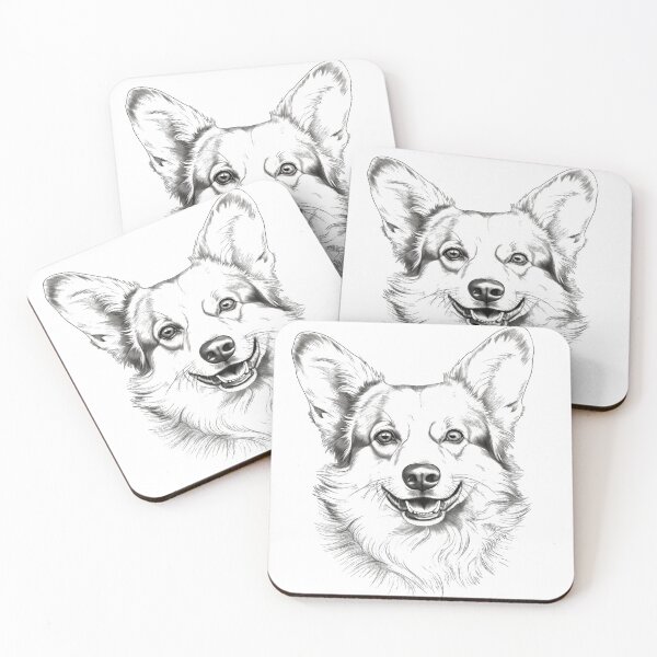Item preview, Welsh Corgi Pembroke, retrato de perro cabeza de perro designed and sold by WallyPink.