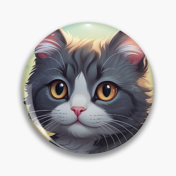 Item preview, Monochrome Majesty: Black and White Cat with Amber Gaze designed and sold by SCBlend.