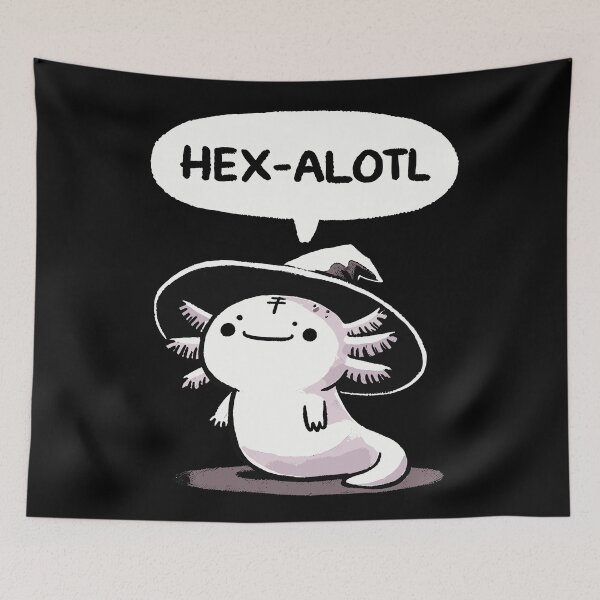 Item preview, Hexalotl Axolotl Witch Occultist designed and sold by DoodleDashShop.