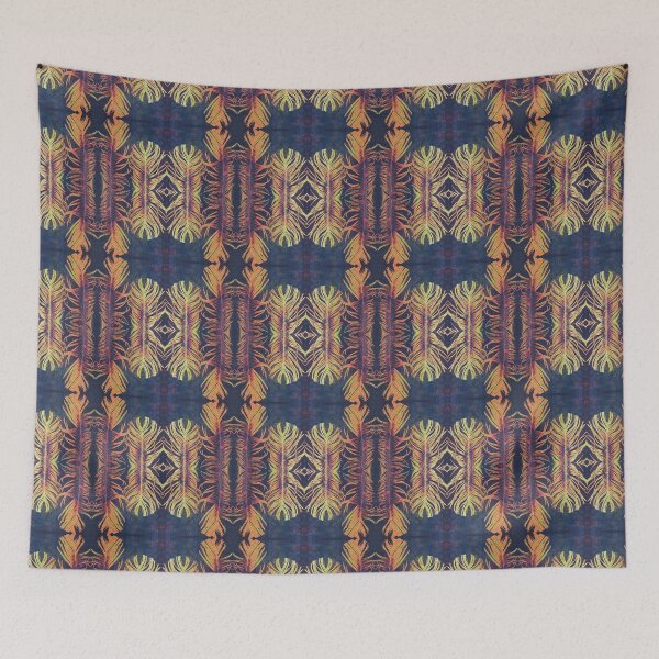 Item preview, Split Feather Unfolded Box Monoprint Pattern designed and sold by vallisrowe.