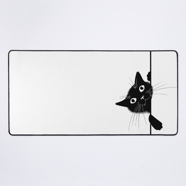 Item preview, Hiding Black Cat, Peeking Black Cat, Sneaky Black Cat designed and sold by GoverArt.